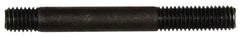 Dorman - M8x1.25 70mm OAL Unequal Double Threaded Stud - Steel, Black Oxide Finish, 24mm Long Thread Length, 10mm Short Thread Length, Metric - Exact Tooling