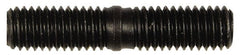 Dorman - M8x1.25 38mm OAL Unequal Double Threaded Stud - Steel, Black Oxide Finish, 18mm Long Thread Length, 17mm Short Thread Length, Metric - Exact Tooling