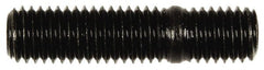 Dorman - M10x1.50 42mm OAL Unequal Double Threaded Stud - Steel, Black Oxide Finish, 27mm Long Thread Length, 12mm Short Thread Length, Metric - Exact Tooling