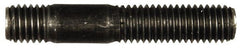 Dorman - M10x1.50 57mm OAL Unequal Double Threaded Stud - Steel, Black Oxide Finish, 28mm Long Thread Length, 12mm Short Thread Length, Metric - Exact Tooling