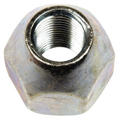 Dorman - 9/16-18 Black Oil Quench Finish Open Wheel Nut - 1-1/16" Hex, 31/32" OAL, 60° Seat Angle - Exact Tooling