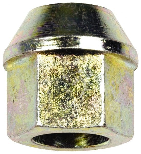 Dorman - 1/2-20 Zinc Finish Open Wheel Nut - 13/16" Hex, 15/16" OAL, 60° Seat Angle - Exact Tooling