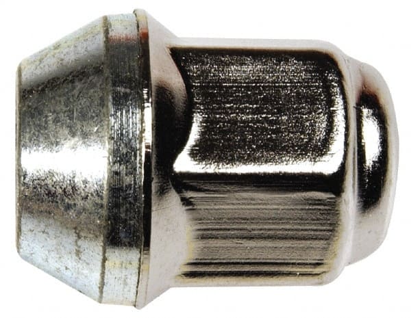 Dorman - M12-1.5 Stainless Finish Capped Wheel Nut - 19mm Hex, 31mm OAL, 60° Seat Angle - Exact Tooling
