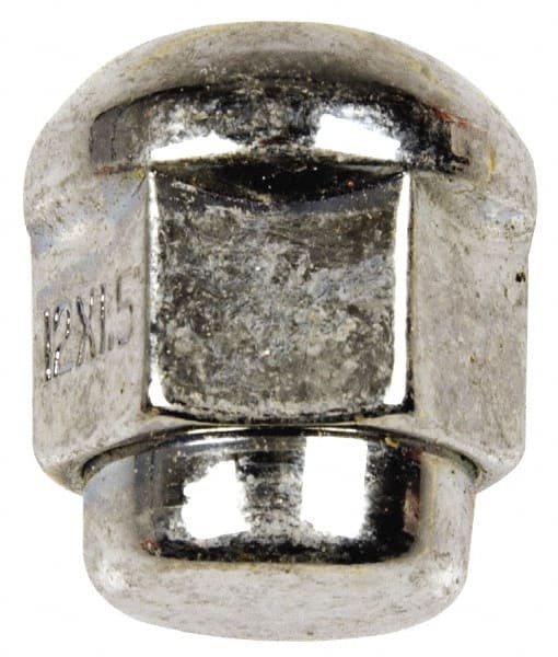 Dorman - M12-1.5 Chrome Finish Capped Wheel Nut - 19mm Hex, 24.5mm OAL, 60° Seat Angle - Exact Tooling
