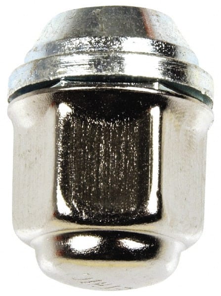 Dorman - M12-1.5 Stainless Finish Capped Wheel Nut - 19mm Hex, 29.5mm OAL, 60° Seat Angle - Exact Tooling