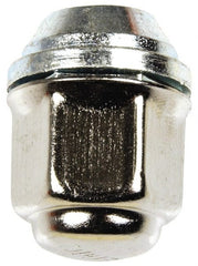 Dorman - M12-1.5 Stainless Finish Capped Wheel Nut - 19mm Hex, 29.5mm OAL, 60° Seat Angle - Exact Tooling