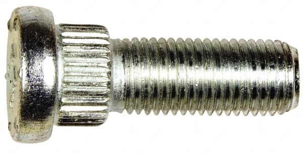 Dorman - 7/16-20 Serrated Bolt Wheel Stud - 0.575" Knurl, 1-3/8" OAL, 5/16" Shoulder Length - Exact Tooling