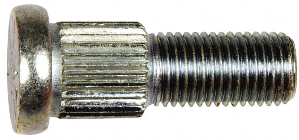 Dorman - 7/16-20 Serrated Bolt Wheel Stud - 0.555" Knurl, 1-7/16" OAL, 17/32" Shoulder Length - Exact Tooling