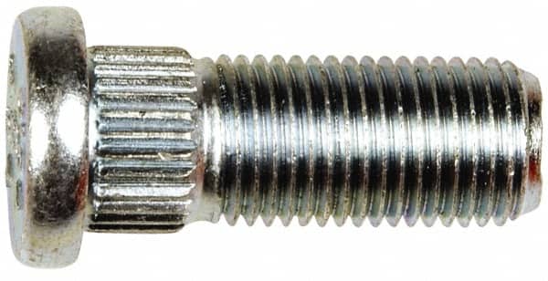 Dorman - M12-1.25 Serrated Bolt Wheel Stud - 12.83mm Knurl, 32.5mm OAL, 7mm Shoulder Length - Exact Tooling