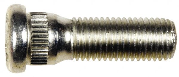 Dorman - M12-1.5 Serrated Bolt Wheel Stud - 14.2mm Knurl, 40mm OAL, 8mm Shoulder Length - Exact Tooling