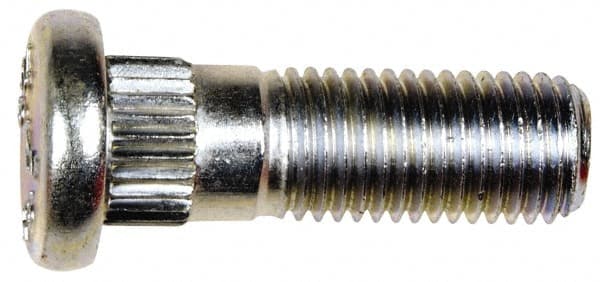 Dorman - M12-1.5 Serrated Bolt Wheel Stud - 12.9mm Knurl, 37.5mm OAL, 13mm Shoulder Length - Exact Tooling