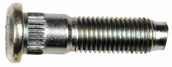 Dorman - M12-1.5 Serrated Bolt Wheel Stud - 13.46mm Knurl, 48mm OAL, 14mm Shoulder Length - Exact Tooling