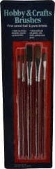 Wooster Brush - #2, #4 Camel Hair Artist's Paint Brush Set - 1/4, 1/2" Wide, Plastic Handle - Exact Tooling