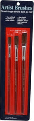 Wooster Brush - Ox Hair Artist's Paint Brush Set - 1/4, 3/8, 1/2" Wide, Plastic Handle - Exact Tooling