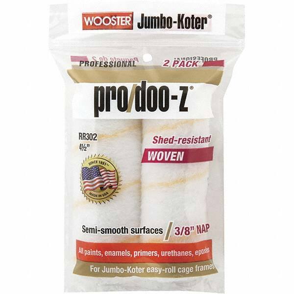 Wooster Brush - 3/8" Nap, 4-1/2" Wide Paint General Purpose Roller Cover - Smooth Texture, Fabric - Exact Tooling