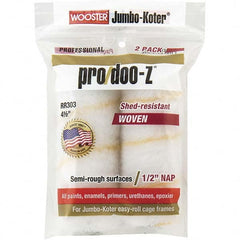 Wooster Brush - 1/2" Nap, 4-1/2" Wide Paint General Purpose Roller Cover - Smooth Texture, Fabric - Exact Tooling