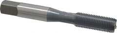 OSG - 3/8-24 UNF 2B 4 Flute elektraLUBE Finish High Speed Steel Straight Flute Standard Hand Tap - Bottoming, Right Hand Thread, 2-15/16" OAL, 1-1/4" Thread Length, H4 Limit - Exact Tooling