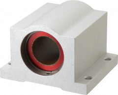 Pacific Bearing - 1" ID, 3-1/4" OAW x 2.813" OAL x 2.813" OAH Pillow Block - 3,525 Lb Static Cap, 2-7/8" Btw Mnt Hole Ctrs, 1.187" Base-to-Ctr Ht, Aluminum - Exact Tooling