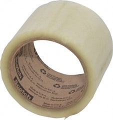 3M - 3" x 55 Yd Clear Rubber Adhesive Sealing Tape - Polypropylene Film Backing, 1.9 mil Thick, 44 Lb Tensile Strength, Series 371 - Exact Tooling