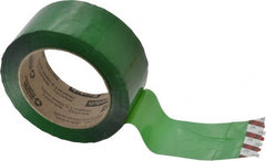 3M - 2" x 110 Yd Green Rubber Adhesive Sealing Tape - Polypropylene Film Backing, 1.9 mil Thick, 44 Lb Tensile Strength, Series 371 - Exact Tooling