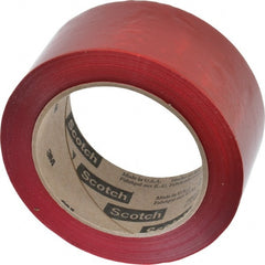 3M - 2" x 110 Yd Red Rubber Adhesive Sealing Tape - Polypropylene Film Backing, 1.9 mil Thick, 44 Lb Tensile Strength, Series 371 - Exact Tooling