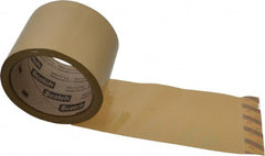 3M - 3" x 55 Yd Natural (Color) Rubber Adhesive Sealing Tape - Polypropylene Film Backing, 1.9 mil Thick, 44 Lb Tensile Strength, Series 371 - Exact Tooling