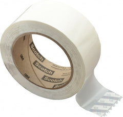 3M - 2" x 110 Yd White Rubber Adhesive Sealing Tape - Polypropylene Film Backing, 1.9 mil Thick, 44 Lb Tensile Strength, Series 371 - Exact Tooling