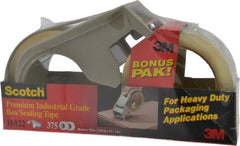 3M - 2" x 55 Yd Clear Rubber Adhesive Sealing Tape - Polypropylene Film Backing, 3.1 mil Thick, 35 Lb Tensile Strength, Series PSD1 - Exact Tooling