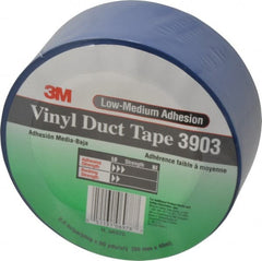 3M - 2" x 50 Yds Blue Duct Tape - 6.5 mil, Rubber Adhesive, Vinyl Backing, 12.6 Lb/ln Tensile Strength, 200°F Max, Series 3903 - Exact Tooling