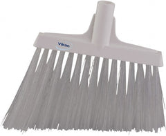 Vikan - 9-1/2" Wide, White Synthetic Bristles, Angled Broom - Exact Tooling
