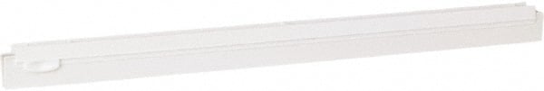 Vikan - 24" Rubber Blade Squeegee Refill - Double Edge, White, Plastic Holder - Exact Tooling