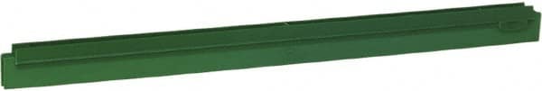 Vikan - 24" Rubber Blade Squeegee Refill - Double Edge, Green, Plastic Holder - Exact Tooling