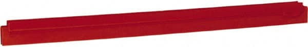 Vikan - 24" Rubber Blade Squeegee Refill - Double Edge, Red, Plastic Holder - Exact Tooling