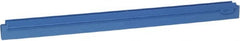 Vikan - 24" Rubber Blade Squeegee Refill - Double Edge, Blue, Plastic Holder - Exact Tooling