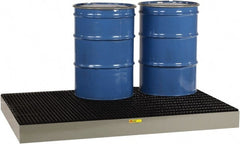 Little Giant - 99 Gal Sump, 9,000 Lb Capacity, 6 Drum, Steel Spill Deck or Pallet - 76" Long x 51" Wide x 6-1/2" High - Exact Tooling