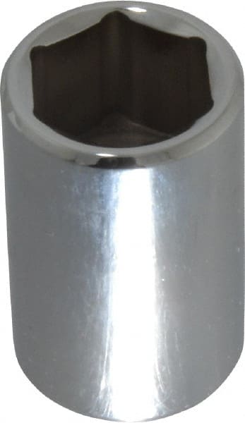 Proto - 1/2" Drive, Standard Hand Socket - 6 Points, 1-1/2" OAL, Chrome Finish - Exact Tooling