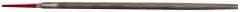 Simonds File - 10" Long, Bastard Cut, Round American-Pattern File - Double Cut, Tang - Exact Tooling