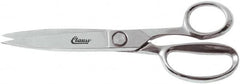 Clauss - 7" LOC, 10" OAL Chrome Plated Trimmers - Steel Straight Handle, For Paper, Fabric - Exact Tooling