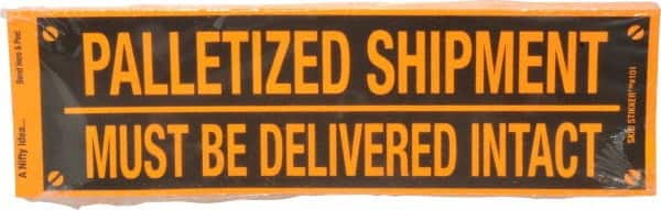 Nifty Products - PALLETIZED SHIPMENT Shipping Label - 10" High x 3" Wide - Exact Tooling