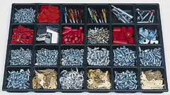 Kennedy - Tool Box Durable ABS Plastic Organizer - 30" Wide x 18-1/2" Deep x 4" High, Black - Exact Tooling