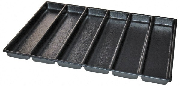 Kennedy - Tool Box Durable ABS Plastic Organizer - 23" Wide x 16-1/2" Deep x 2" High, Black, For 27" Wide Roller Cabinets - Exact Tooling