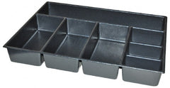 Kennedy - Tool Box Durable ABS Plastic Organizer - 23" Wide x 16-1/2" Deep x 4" High, Black, For 27" Wide Roller Cabinets - Exact Tooling