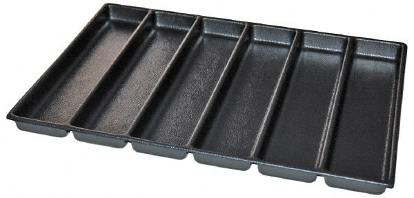 Kennedy - Tool Box Durable ABS Plastic Organizer - 25" Wide x 18-1/2" Deep x 2" High, Black, For 29" Wide Roller Cabinets - Exact Tooling