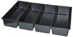 Kennedy - Tool Box Durable ABS Plastic Organizer - 25" Wide x 18-1/2" Deep x 4" High, Black, For 29" Wide Roller Cabinets - Exact Tooling