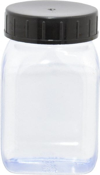 Dynalon Labware - 100 mL Wide-Mouth Bottle - PVC, Clear, 2.87" High x 1.3" Diam, 1.3" Cap - Exact Tooling