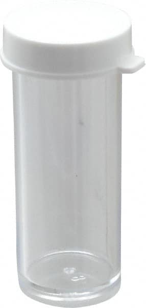 Dynalon Labware - 3 Drams Vial - Polystyrene, Clear, 1-7/8" High x 3/4" Diam, 3/4" Cap - Exact Tooling