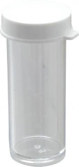 Dynalon Labware - 3 Drams Vial - Polystyrene, Clear, 1-7/8" High x 3/4" Diam, 3/4" Cap - Exact Tooling