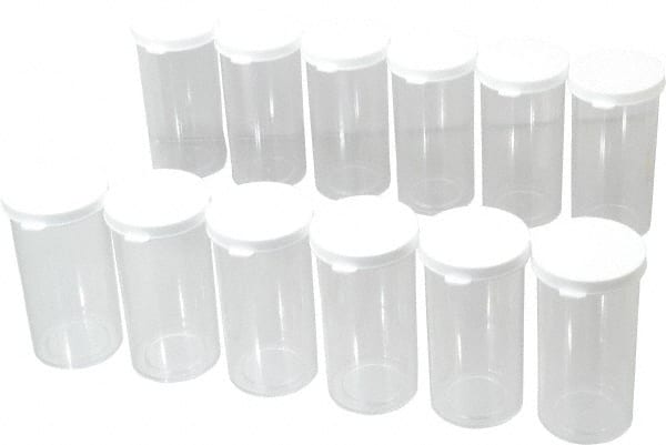 Dynalon Labware - 40 Drams Vial - Polystyrene, Clear, 4" High x 1-3/4" Diam, 3/4" Cap - Exact Tooling
