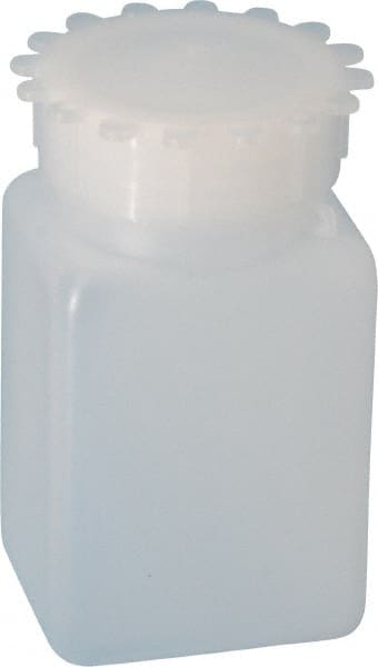 Dynalon Labware - 100 mL Wide-Mouth Bottle - Polyethylene, Translucent, 3.74" High x 1.65" Diam, 3/4" Cap - Exact Tooling