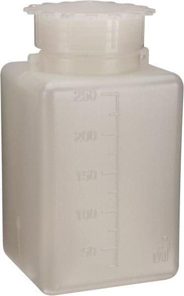 Dynalon Labware - 250 mL Wide-Mouth Bottle - Polyethylene, Translucent, 4.52" High x 2.17" Diam, 3/4" Cap - Exact Tooling